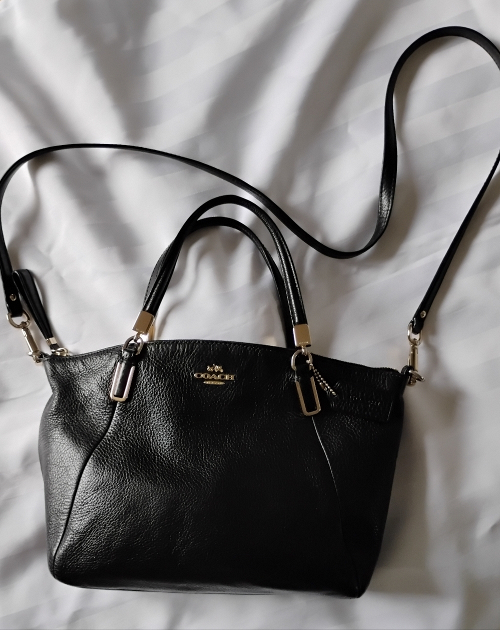 COACH Pebbled Leather Crossbody Satchel